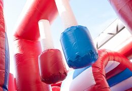 Multiplay springkasteel met slide in thema brandweer auto bestellen voor kinderen. Koop opblaasbare springkastelen online bij JB Inflatables Nederland