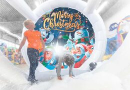 snowglobe luchtdicht met christmas achtergrond om foto's te maken kopen