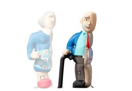 Opblaasbare Abraham origineel half kopen als blikvanger voor verjaardagen