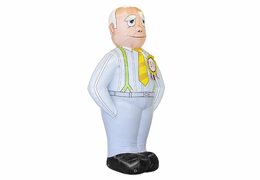 Opblaasbare Abraham pop getint blikvanger te koop voor 50 verjaardag jubilaris feest bij JB Inflatables