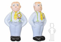 Koop opblaasbare Abraham pop getint blikvanger 50 verjaardag jubilaris feest bij JB Inflatables