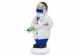 Opblaasbare Abraham pop dokter zorg arts in de tuin blikvanger te koop voor 50 verjaardag feest jubileum bij JB Inflatables