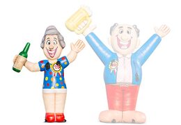 Opblaasbare Sarah pop met wijn in haar hand kopen als blinkvanger