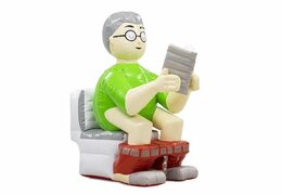 Opblaasbare Sarah pop blikvanger toilet wc te koop voor verjaardag 50 jubilaris bij JB Inflatables