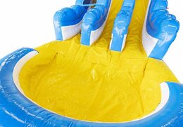 Grote inflatable glijbaan met dubbele slide kopen voor kinderen 