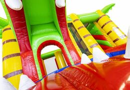 springkasteel opblaasbaar met glijbaan en 3d krokodil als ingang kopen voor kinderen