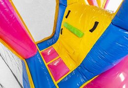 opblaasbaar springkasteel in unicorn thema voor kinderen met glijbaan en objecten erin te kopen