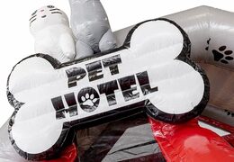 Opblaasbaar inflatable slide combo met glijbaan in dieren hotel thema kopen voor kinderen