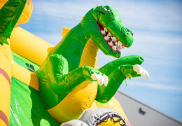 Luchtkussen multiplay super dino thema met spring gedeelte en glijbaan kopen voor kinderen