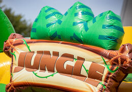 Opblaasbare multiplay super luchtkussen met olifant en gorilla jungle thema bestellen voor kinderen