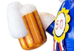 Opblaas Abraham met stok en bierglas kopen voor verjaardag