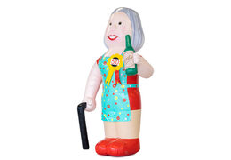 Opblaasbare sarah met stok kopen voor verjaardagen blikvanger