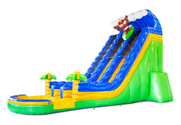 Opblaasbare waterglijbaan Waterslide D22 Hawai met tropisch thema kopen