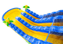 Inflatable waterglijbaan Waterslide D22 Hawai met tropisch thema met palmbomen bestellen