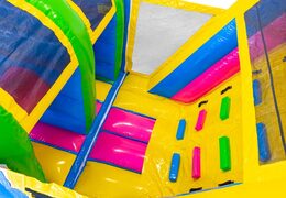 13 meter lange Happy Color opblaasbare stormbaan kopen voor kinderen. Bestel opblaasbare stormbanen nu online bij JB Inflatables Nederland