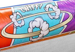 Koop 13 meter lange opblaasbare Comic stormbaan voor kinderen. Bestel opblaasbare stormbanen nu online bij JB Inflatables Nederland