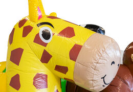 Bestel opblaasbare Mini Multiplay springkasteel in thema Jungle voor kinderen. Opblaasbare springkastelen kopen bij JB Inflatables Nederland