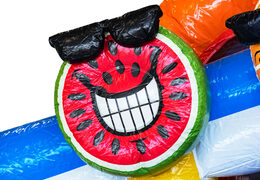 Bestel opblaasbare Mini Multiplay springkasteel in thema Flamingo voor kinderen. Opblaasbare springkastelen kopen bij JB Inflatables Nederland