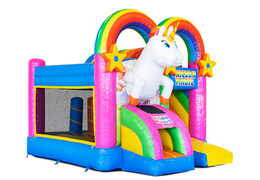 Opblaasbare Mini Multiplay springkussen in Unicorn thema te koop bij JB Inflatables. Bestel opblaasbare springkussens bij JB Inflatables Nederland