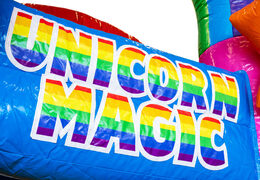 Opblaasbare Mini Multiplay springkasteel in thema Unicorn te koop voor kinderen. Bestel nu opblaasbare springkastelen bij JB Inflatables Nederland