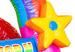 Bestel opblaasbare Mini Multiplay springkasteel in thema Unicorn voor kinderen. Opblaasbare springkastelen kopen bij JB Inflatables Nederland