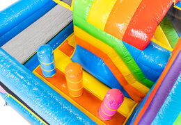 Mini Multiplay opblaasbare luchtkussen te koop in Unicorn thema voor kinderen. Bestel opblaasbare luchtkussens  bij JB Inflatables Nederland