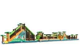 Grote stormbaan springkasteel met jungle thema