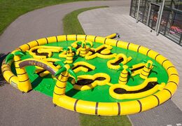 Golven op een springkasteel spel