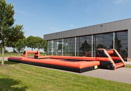 Verplaatsbare en opblaasbare voetbal baan kopen