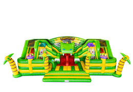 Order the front of Slideworld dino bounce house online