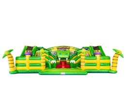 Koop online inflatable springkasteel Slideworld thema dino
