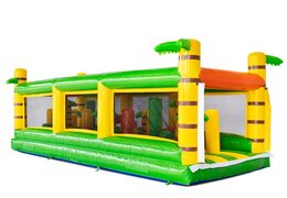 Modulaire stormbaan in geel groen oranje met palmboom