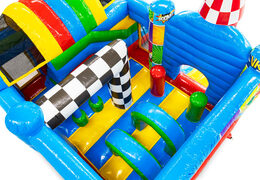 Binnenkant multiplay springkussen Comic thema met bogen en pilaren 