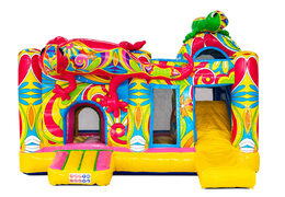 Ibiza stijl thema met twee salamanders op springkussen Multiplay