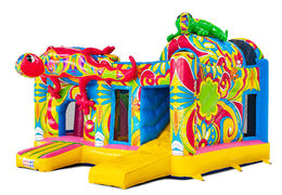 Geel roze blauw kleurrijke bloemenprints op Multiplay Ibiza JB Meppel