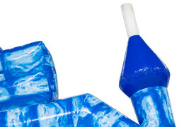 Blauw torentje van standaard blue brick springkasteel