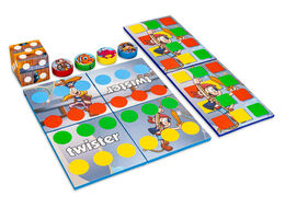 Kleurrijk spellenset achterkant van Softplay in Pirate Seaworld thema