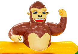 3D figuur op springkussen Dubbelslide aap thema Safari Gorilla