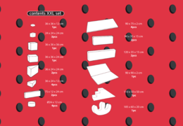 Inhoud van Softplay XXL set in Flamingo - Hawaii thema JB Inflatables in Meppel