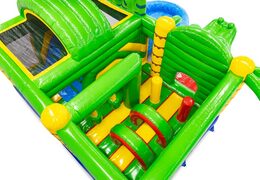 Binnenkant springkussen met bogen, pilaren en stootzakken te koop bij JB