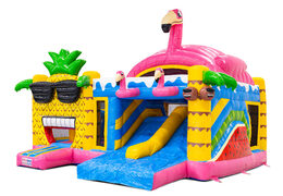 Multiplay Dubbelslide Springkussen hawaii flamingo thema kopen bij JB