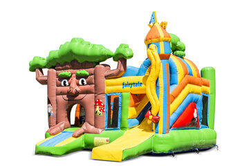 Bestel medium opblaasbare sprookjes springkasteel met glijbaan voor kinderen. Koop opblaasbare springkastelen online at JB Inflatables Nederland 