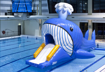 Koop luchtdichte Obstakel Run in thema walvis met uitdagende obstakel objecten voor kinderen. Bestel opblaasbare stormbanen nu online bij JB Inflatables Nederland 