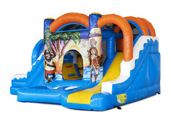 Multiplay met slide piraat springkasteel bestellen voor kinderen. Koop opblaasbare springkastelen online bij JB Inflatables Nederland