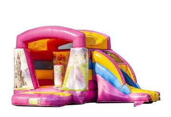 Klein overdekt multifun springkussen kopen in thema prinses voor kinderen. Koop springkussens online bij JB Inflatables Nederland