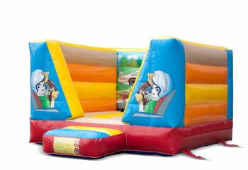 Mini open springkussen te koop in auto thema voor kinderen. Bestel springkussens online bij JB Inflatables Nederland