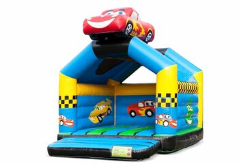 Koop uniek standaard springkussen met een 3D object van een auto aan de bovenkant voor kinderen. Koop springkussens online bij JB Inflatables Nederland