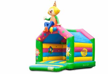 Standaard feest springkussens kopen in opvallende kleuren met bovenop een groot 3D object voor kinderen. Bestel springkussens online bij JB Inflatables Nederland