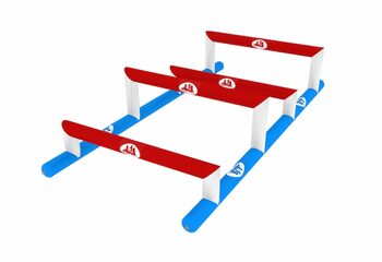 Opblaasbare sub obstakel waar je over en onder balken moet te koop voorop het water