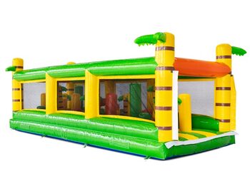 Modulaire stormbaan in geel groen oranje met palmboom